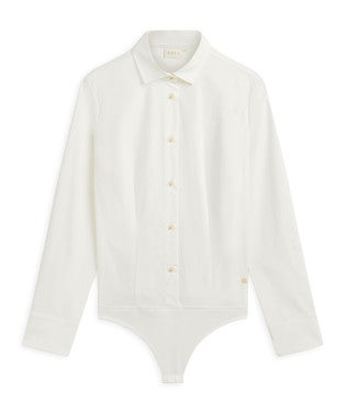 GAEL fitted body blouse Off White