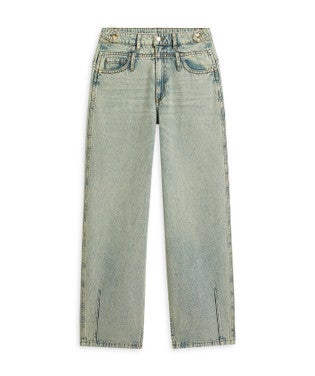 LOUELLA mid rise wide leg jeans Licht Blauw