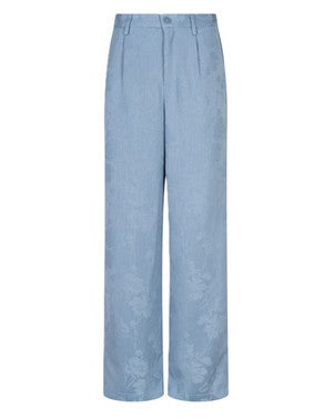 Trousers daisy jacquard Blauw