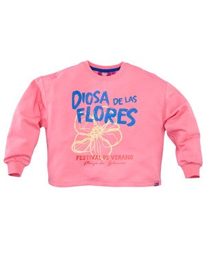 Pola Sweater Flores Roze