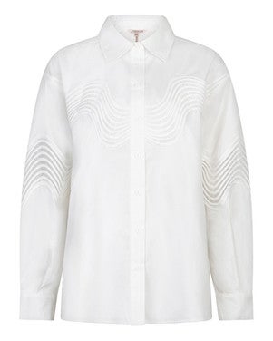 Blouse lace poplin Off White