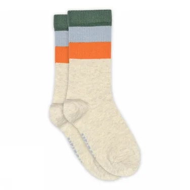 Wide stripes socks Beige