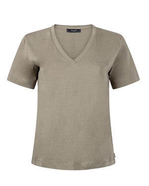 SUVI SHIRT COJ 157 short sleeve v-neck Groen