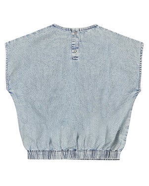 Mirtillo Denim Top Blauw