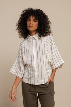 Fabienne stripe blouse Off White