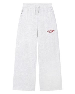 ladies knitted wide leg sweat pants Grijs