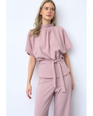 GIRL-TOP6 Highneck Paars