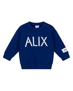 baby knitted on tour logo sweater Blauw