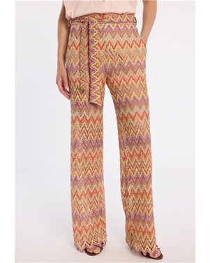 Trousers Geometric Print Multi