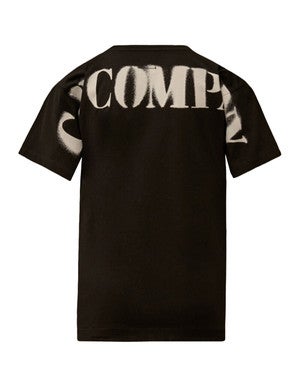 T-shirt Backprint Logo All Oversized Zwart 1
