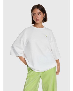 ladies knitted the label t-shirt lime Off White