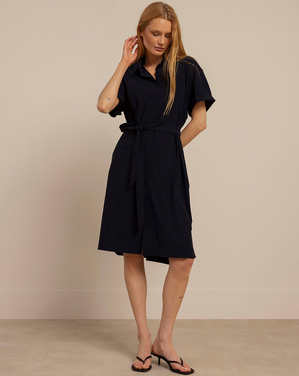 Louni blouse dress Donker Blauw