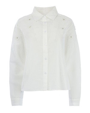 Nanou Seersucker with Pearls Wit 1