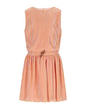Miral Striped Plisse Sleeveless dress Multi