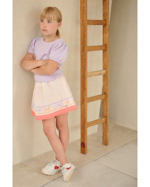 Kiamo Dotted Jersey top with open back Paars