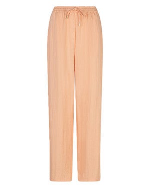 Trousers elastic WB fine crinkle Oranje