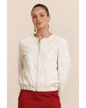 April embroidery jacket Ecru