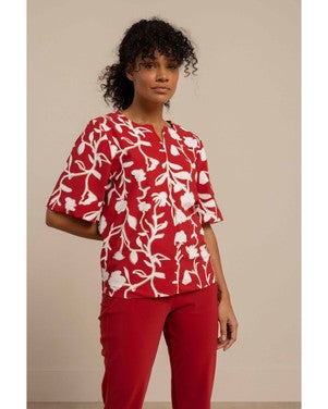 Cyra flower top Rood