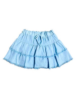 Skirt ruffles Blauw