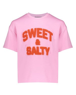 T-shirt scuba toweling ss Roze