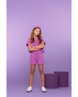 Short sweat oui! ss Paars