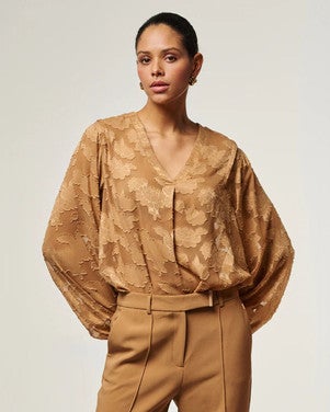 ALANA CHIFFON BLOUSE PES 509 Camel