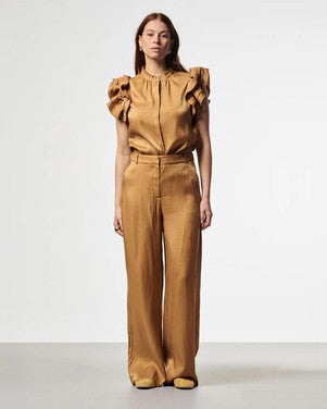 CECILIA PANTS SHINE VIS 355 Camel