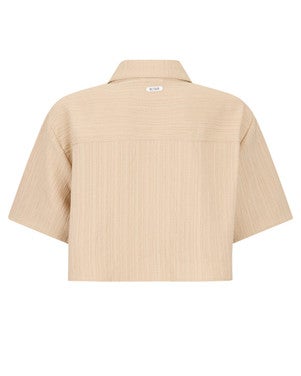 Olivia Blouse Shortsleeve Zand