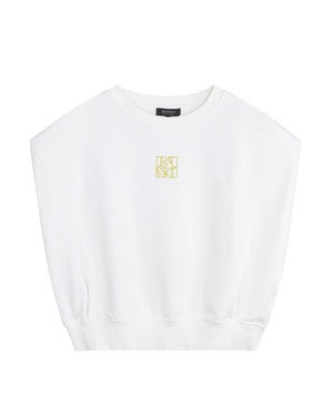 ladies knitted sleeveless oversized sweat JENNELY Off White