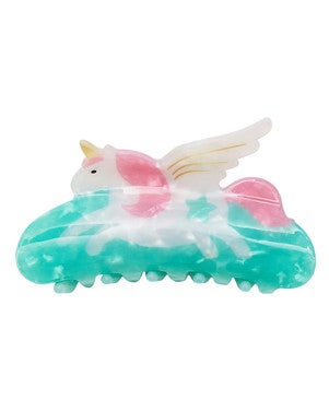 Unicorn Acetate Claw Clip Licht Blauw