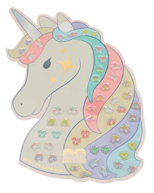 Unicorn Stick On Earrings Multi