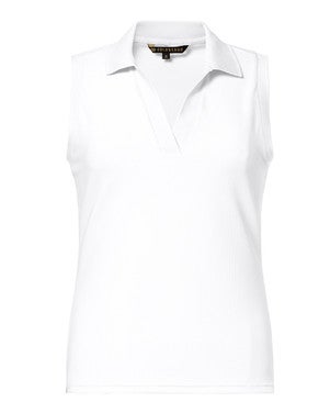 CAROLINE sleeveless polo top Wit 1