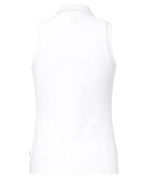 CAROLINE sleeveless polo top Wit 1