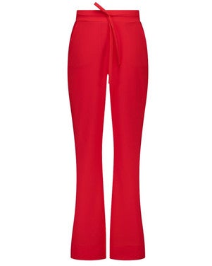 Flair bonded drawstring trousers Rood