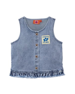 Cateleya Denim Gilet Blauw