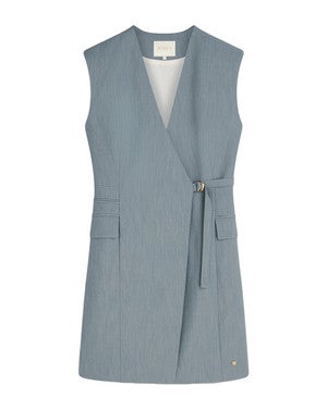 HENLEY overslagjurk Licht Blauw