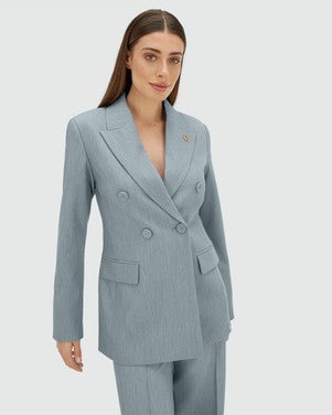 KASSIDY fitted blazer Licht Blauw