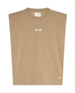 SUE T-shirt met schoudervulling Bruin 1