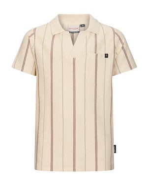 Joah Striped Poloshirt Off White