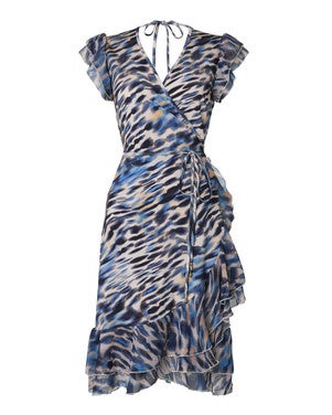 Cindy Blue Flame Dress Blauw