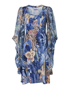 Vanity Blue Iris Dress Blauw