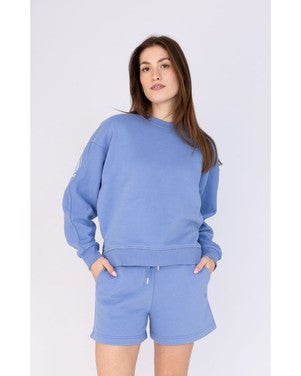 B59-04-CrewBigLogo-1 Sweater Donker Blauw