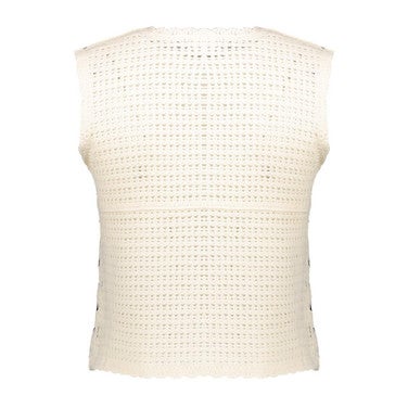 Vest jacquard Ecru