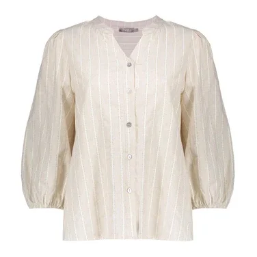 Blouse lurex stripe Ecru