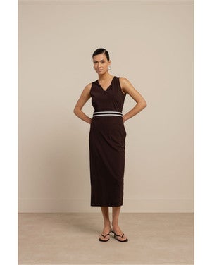 Tirza tape dress Bruin 1