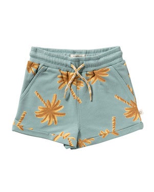 Palms Relaxed Shorts Blauw