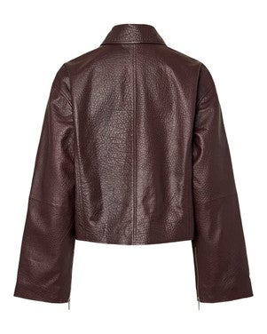 YASMALINA LEATHER JACKET Bordeaux