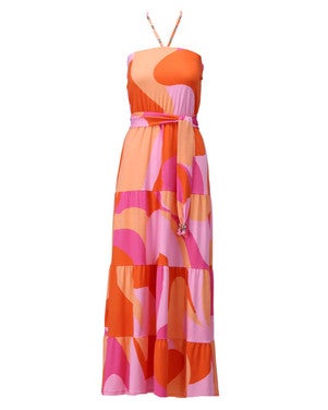 C311 Bandeau jurk met design Multi