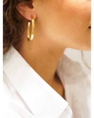 Earring Creole Oval Small Goud