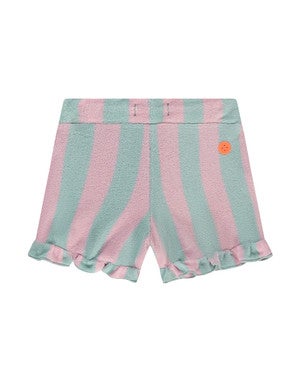 girls short terry stripes Groen